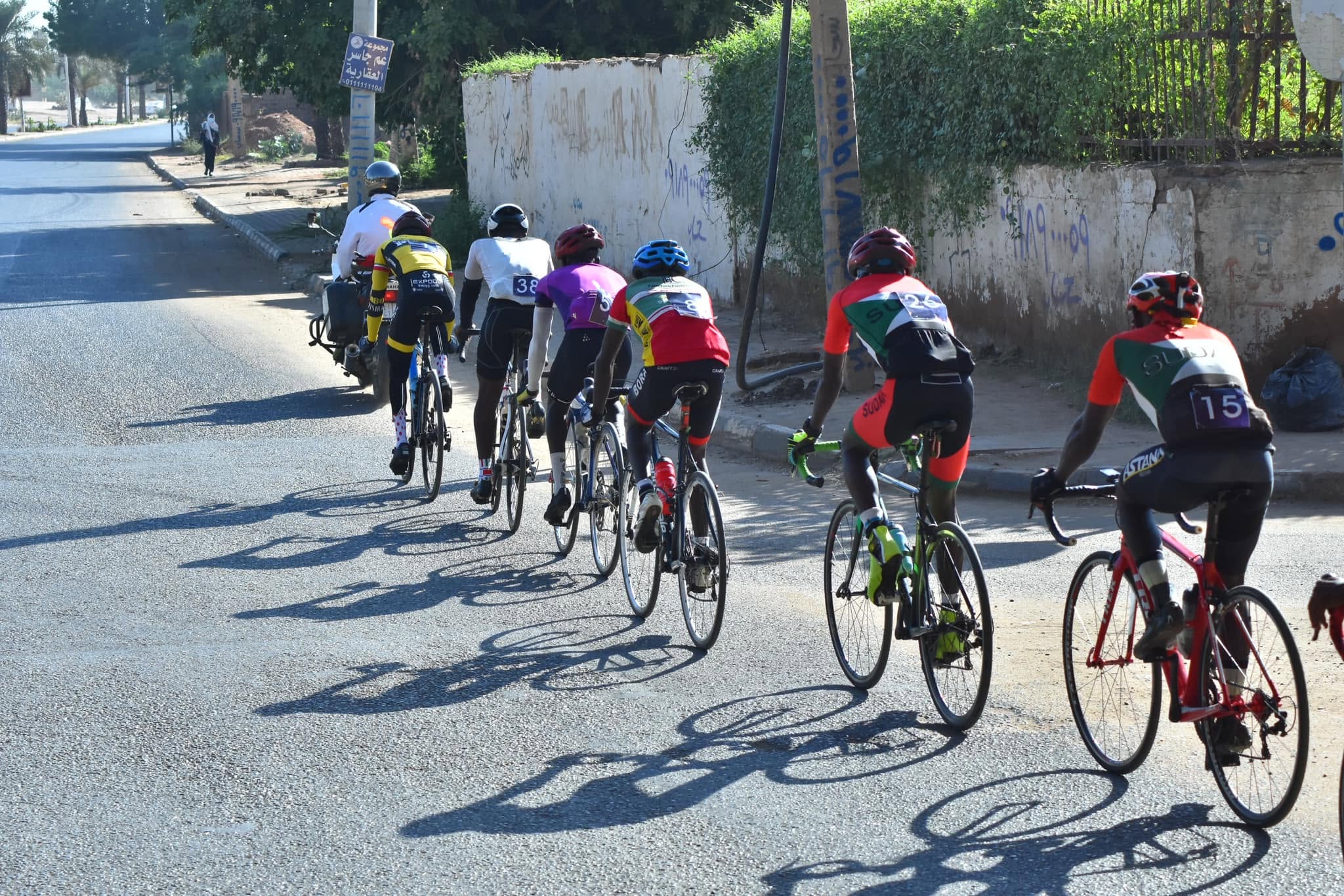 SACC riders on the road